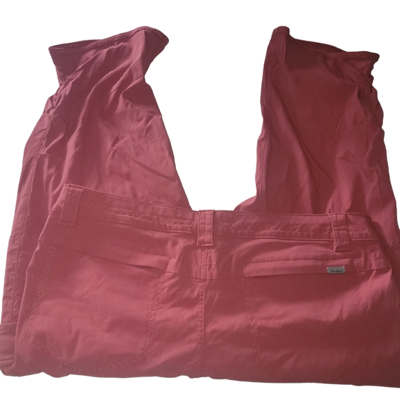 Eddie Bauer Terracotta Red Capri Cargo  Style Shorts 12 - Picture 3 of 3